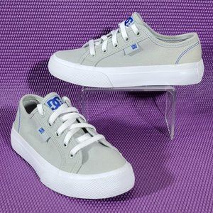 New DC Manual Grey/Blue/White Lace-Up Sneakers - Youth 1